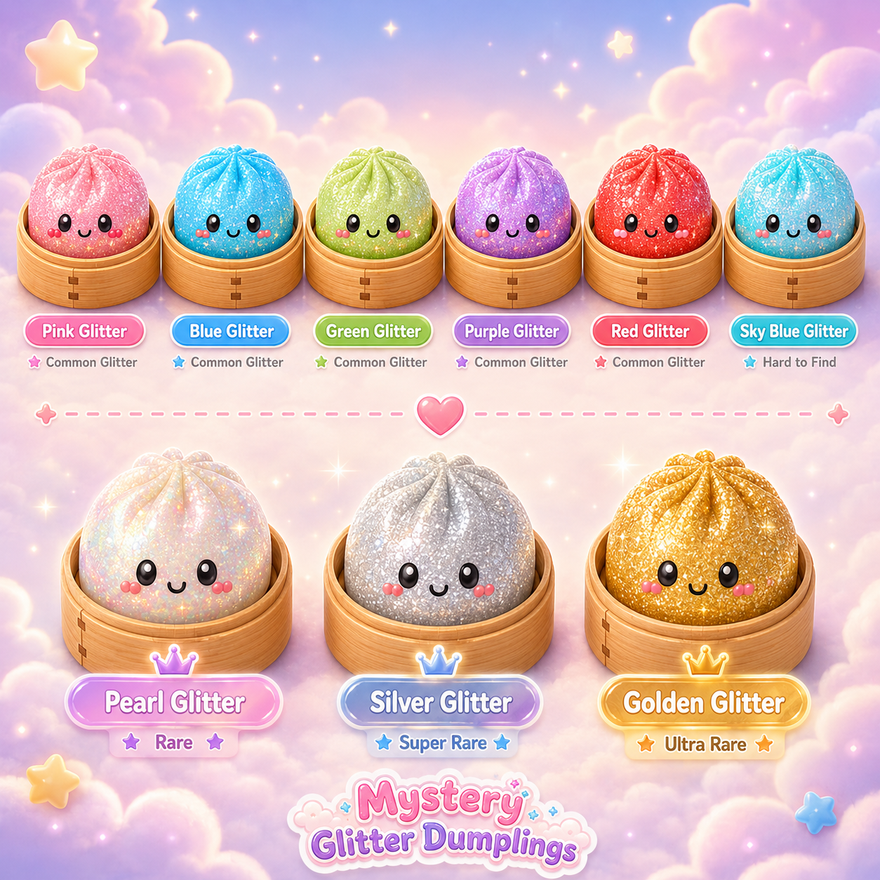 Glitter Dumpling Squishy - Mystery Blind Box